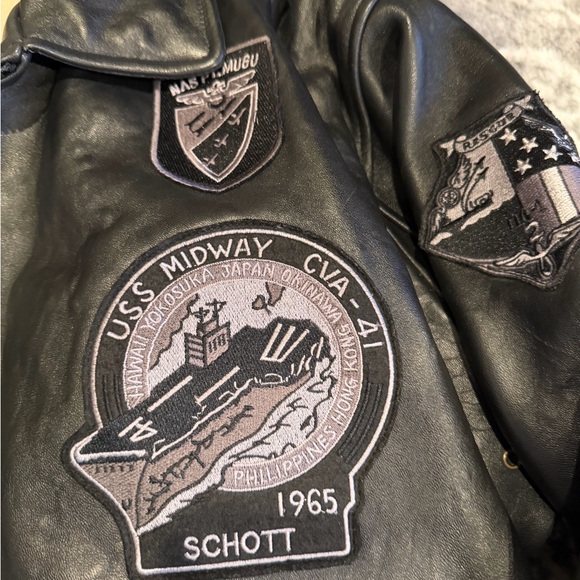 GORGEOUS Men’s Schott Leather Bomber Jacket - Picture 3 of 9